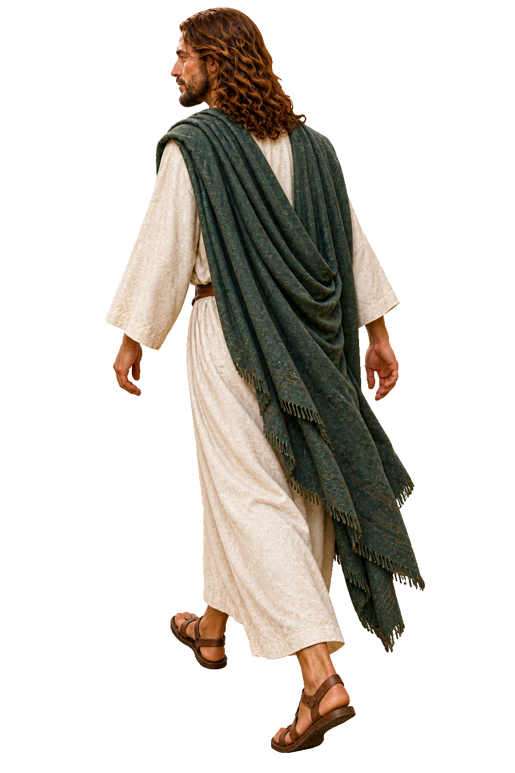 Jesús caminando con sus discípulos