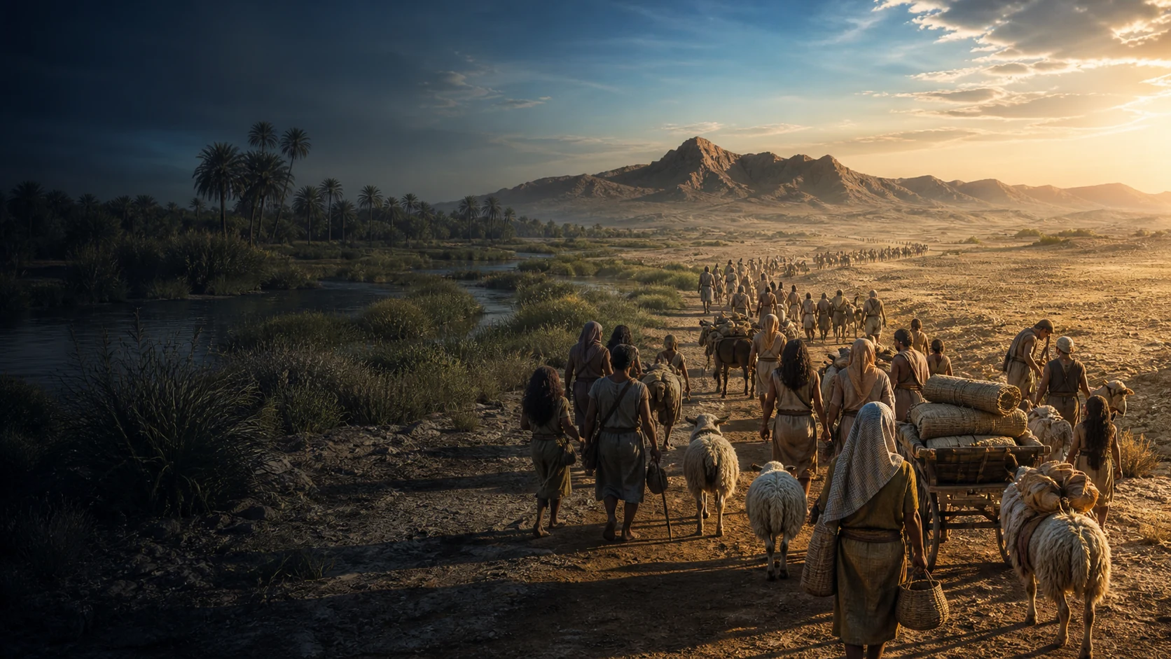 El pueblo de Israel sale de Egipto camino del desierto