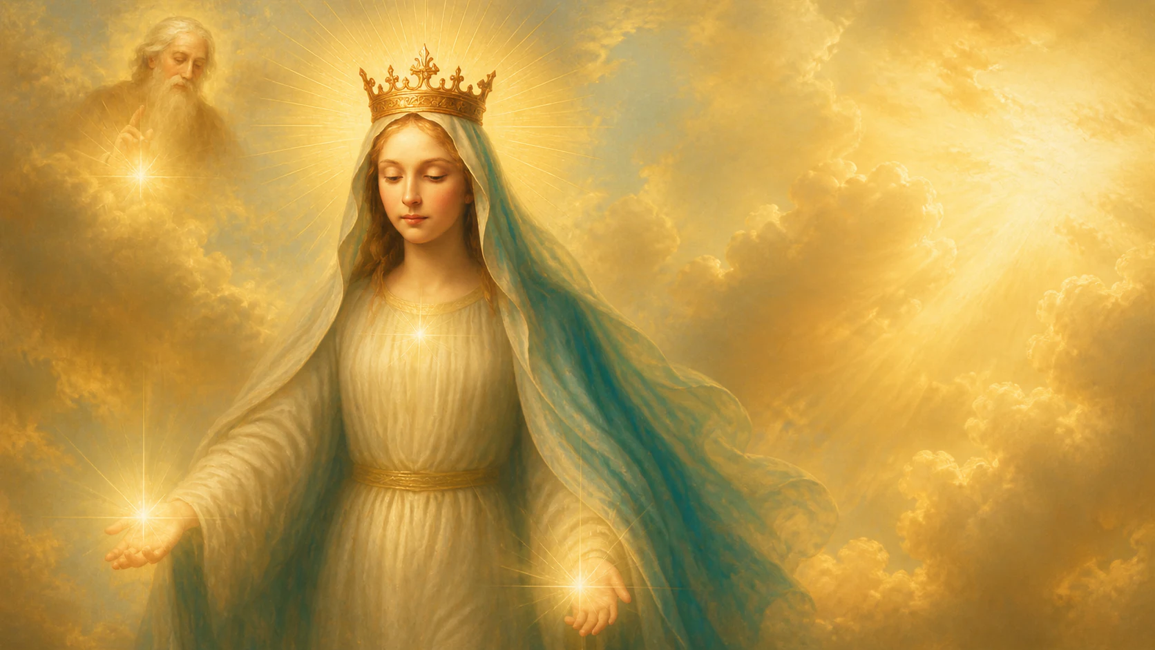 Carátula horizontal de La Reina del Cielo en el Reino de la Divina Voluntad